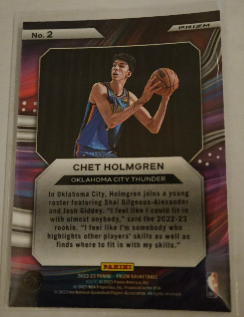 2022-23 Panini Prizm Instant Impact Silver Chet Holmgren Rookie RC