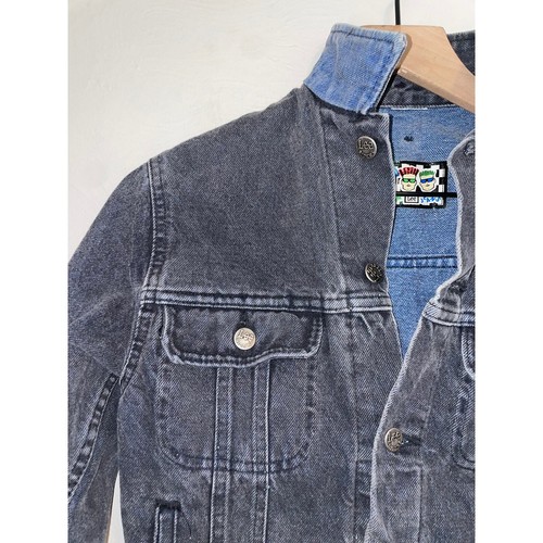 Vintage Lee Jeans Junk On Jeans Denim Jacket Gray Children youth Kid's M Medium - Picture 3 of 10