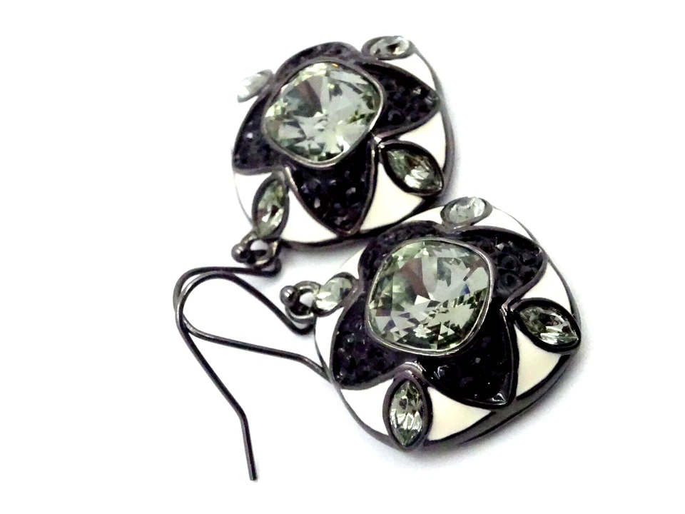 GUESS Damen Ohrhänger Metall schwarz UBE91001 funkelnde Kristalle Trendig Chic - Bild 3 von 4