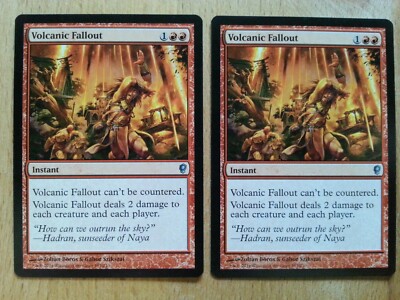 MTG Magic 2x Volcanic Fallout / Vulkanischer Auswurf (Conspiracy) M/NM Eng
