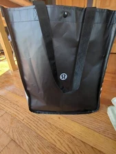 Lululemon Reuseable Shopping Tote Bag Large Black & White Tote 16 X 13 X 6