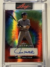 2024 Leaf Electrum Brewers Blue Jays HOF Paul Molitor - Auto Tie Dye Foil #d 6/9