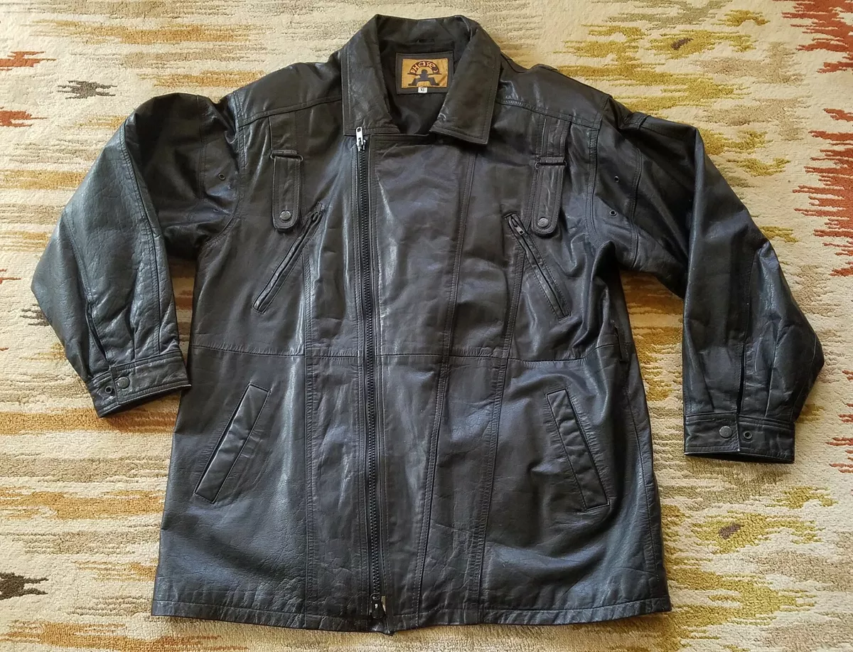 Mens leather coats clearance ebay