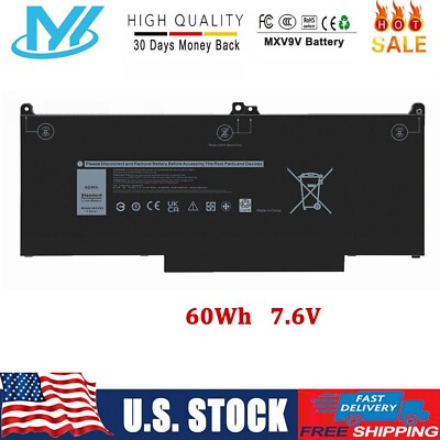  10x MXV9V Battery For Dell Latitude 5300 5310 7300 7400 5VC2M N2K62 7.6V 60Wh
