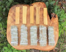 5 Palo Santo Wood  5 Blue Sage Smudge Sticks Palo Sage Bundle, Cleansing 