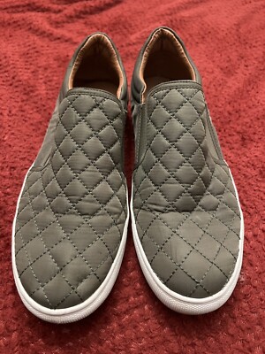 Quilted Slip Green Steve Madden Slip Ons Steve Madden Shoes Womens