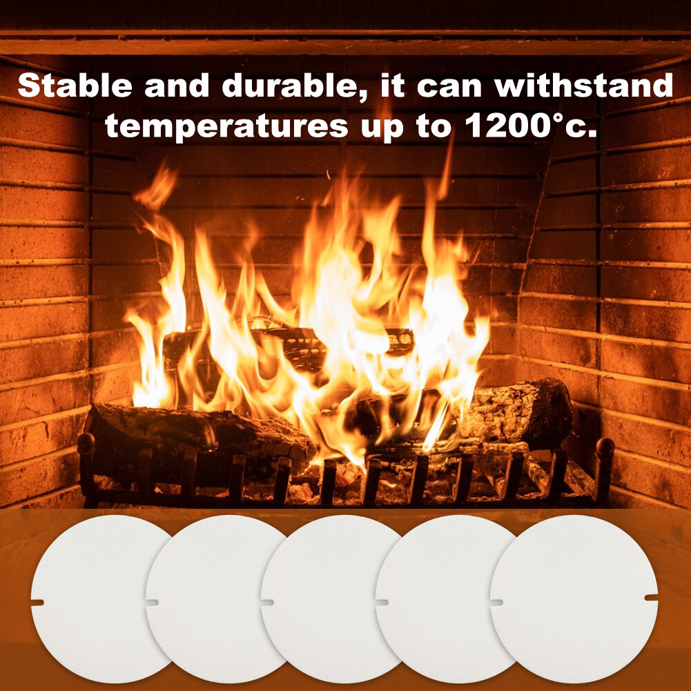 5pcs 155mm Stove Pipe Gasket Heat Resistant White Cuttable Flame Seal
