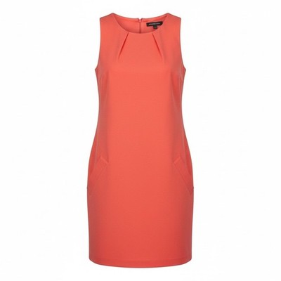 Adrienne Vittadini coral pink sleeveless 60s style shift dress sz small S B178