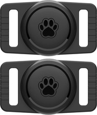 Airtag Dog Collar Holder 2 Pack,Waterproof Cat Collar Holder for Apple Airtag