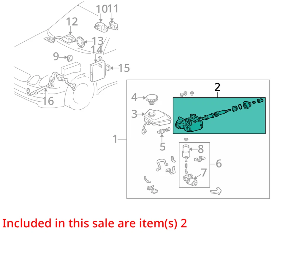 Lexus GS300 2005 cilindro maestro de freno fabricante de equipos originales 161 k millas - LKQ434758054 Foto 4 de 4