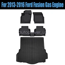 TPE Floor Mats Liners / Trunk Cargo Liner For 2013-2016 Ford Fusion Gas Engine
