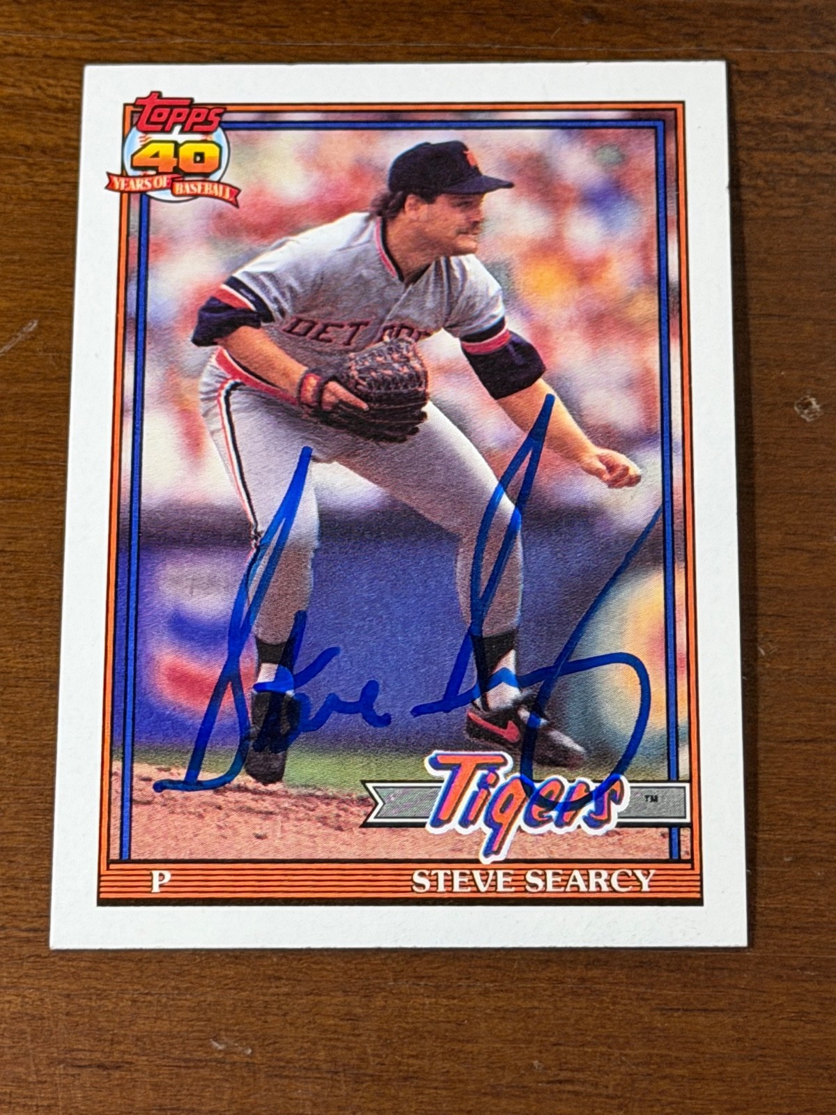 Signed  1991 Topps - Steve Searcy #369 
