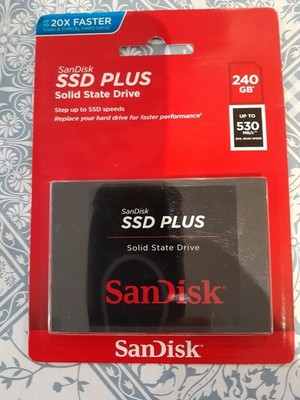 SanDisk SSD PLUS 240GB Sata III 2,5 Zoll Interne SSD, bis zu 530 MB/s