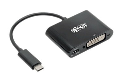 Tripp Lite USB-C zu DVI Video Adapter Konverter PD Laden 1080p schwarz*