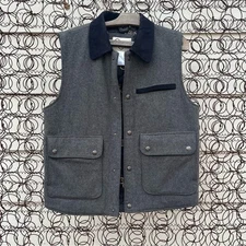 Cripple Creek Gray Wool Melton Vest Concealed Carry Pocket Western Vest SMALL