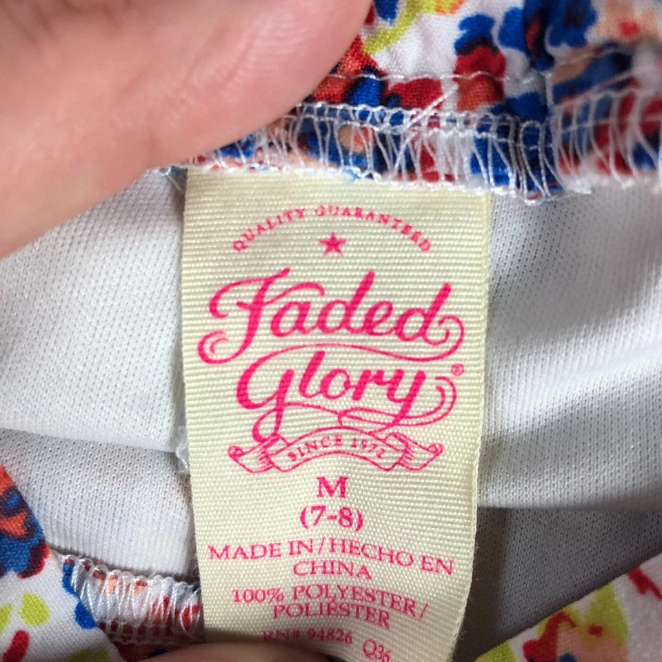 Falda Desteñida Glory Niñas M 7 8 Estampado Floral Cintura Elástica Línea A Poliéster Foto 2 de 4