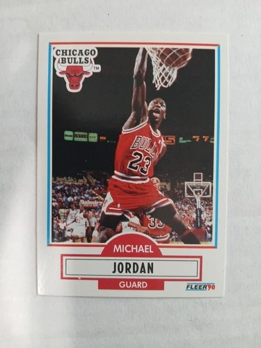 1990-91 Fleer - Michael Jordan #26 Black Line Above Biographical Information