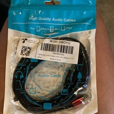 2-Male RCA to iOS Adapter Audio Stereo Cable Aux Cord Compatible with iPhone Pad