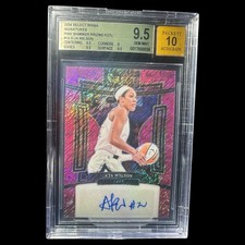 A’Ja Wilson Auto /5 Pink Shimmer FOTL 2024 Panini WNBA Select Signatures BGS 9.5