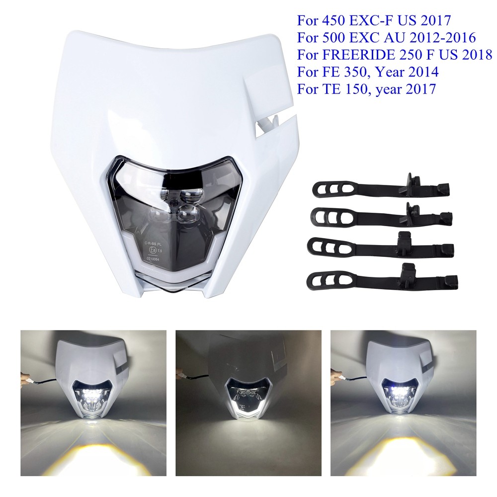 Dirt Bike E8 E-mark LED DRL Headlight For 350EXC-F 300EXC Six Days 690 SMC FC250