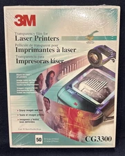 Transparency Film 3M Laser Printer 50-Sheet Pack CG3300 BRAND NEWFactory Sealed