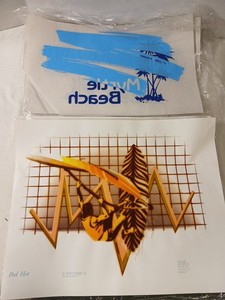 Vintage 1980s Heat Transfer Lot Of 24 T-Shirt Graphics Myrtle Beach Surfer A05