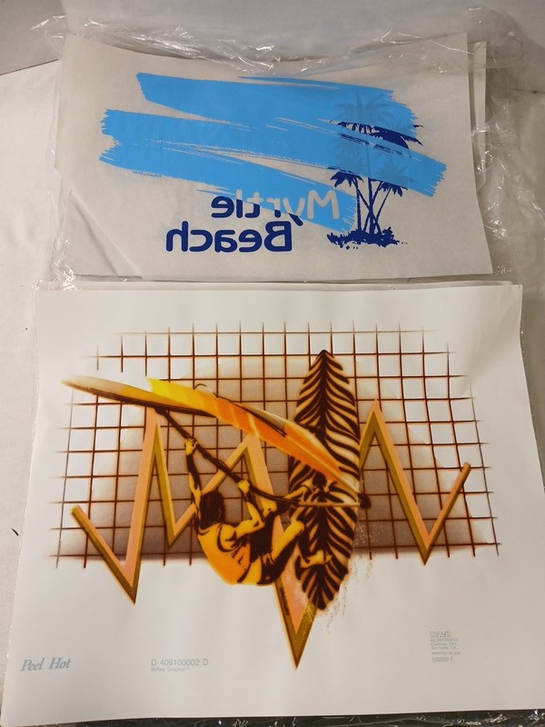 Vintage 1980s Heat Transfer Lot Of 24 T-Shirt Graphics Myrtle Beach Surfer A05