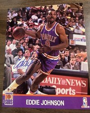 NBA Hoops - Eddie Johnson Phoenix Suns Autographed Basketball photo