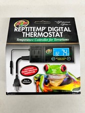 Zoo Med Digital Thermostat Temperature Controller for Terrariums ZM37600 - Black