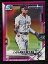 2021 Bowman Chrome Prospects Fuchsia Refractor /199 Julio Carreras #BCP-161 00lz