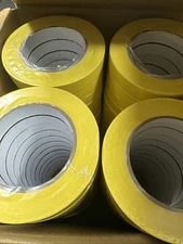 3/4” X 55 Yards YELLOW MASKING TAPE 48 Rolls 827AM NEW AUTOSHOP PAINTERS NEW