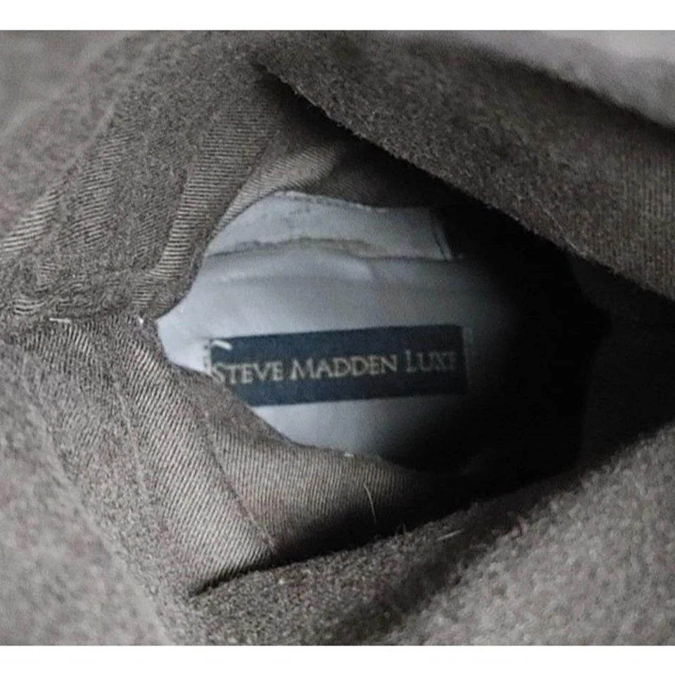 Steve Madden Luxe Botas Altas Hasta la Rodilla Cuña Otoño Cosecha Invierno Gris 8.5 Foto 4 de 4