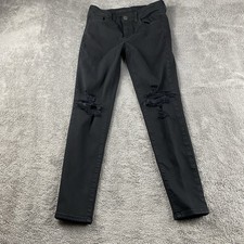 American Eagle Next Level Stretch Jegging Jeans Womens 6S Black Distressed