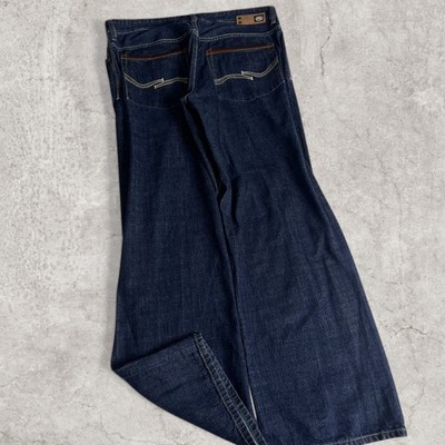 Ecko UNLTD Baggy Fit Wide Leg Denim Jeans Embroidered Pockets Size 38