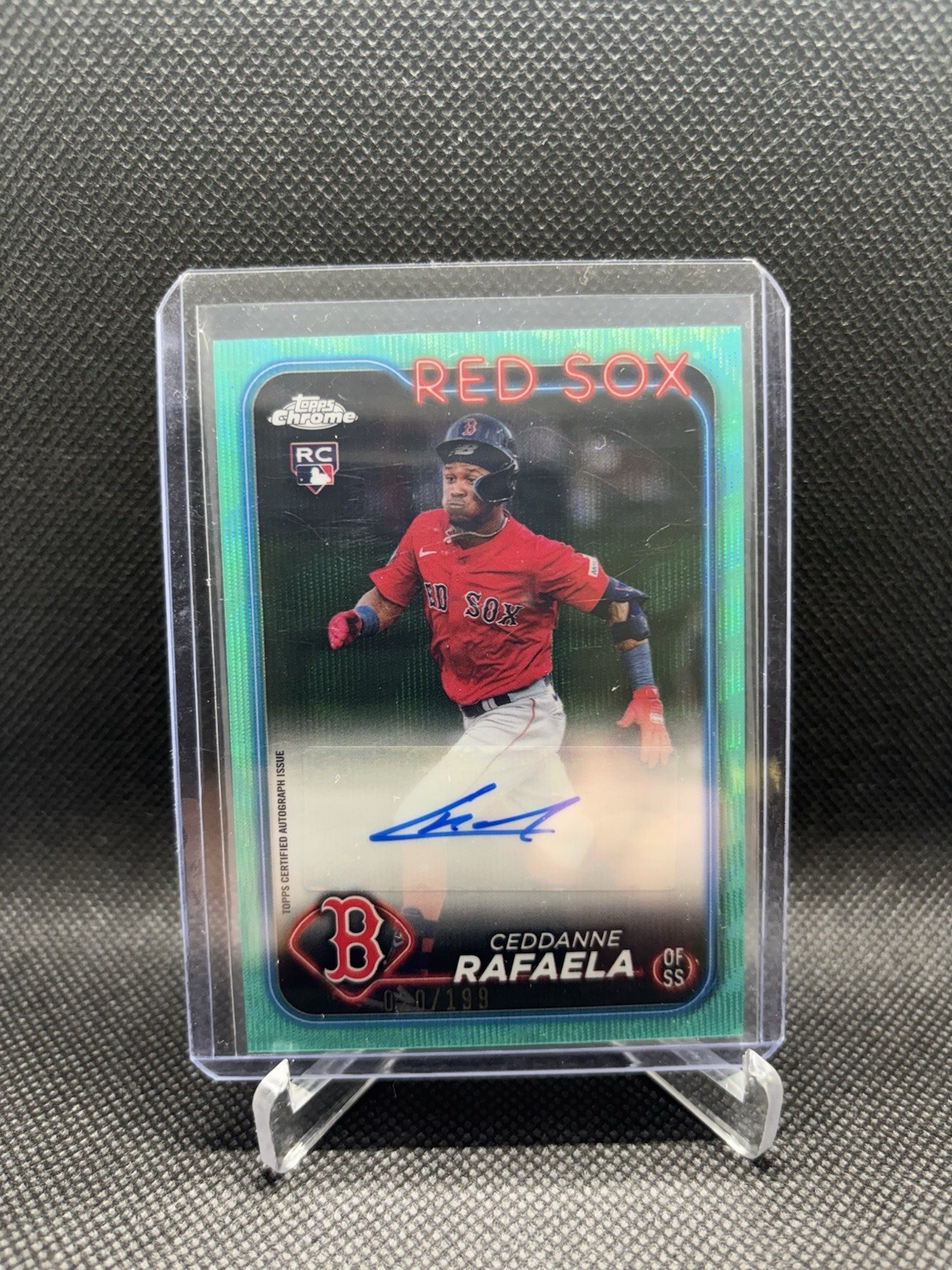 2024 Topps Chrome Update - Auto Aqua Wave #AC-CR Ceddanne Rafaela 078/199 Rookie
