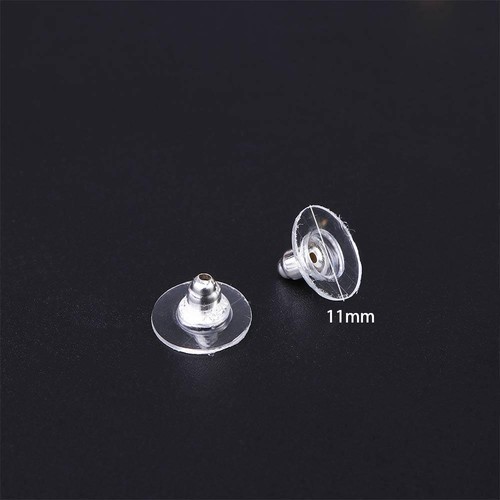 Rubber Clear Stopper Plugs Earring Pads Ear Stud Backs Earring Back Stoppers - Picture 6 of 13