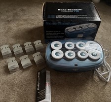 BaByliss Pro Nano Titanium Professional 8 Jumbo Hot Rollers  7 Clips  Box