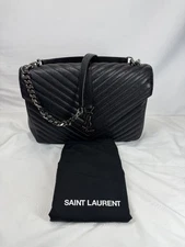 Saint Laurent Large College Bag Nero Caviar SPB-MS 349749
