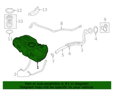 New Genuine Nissan Tank Assy - Fuel OE 172025EE0A