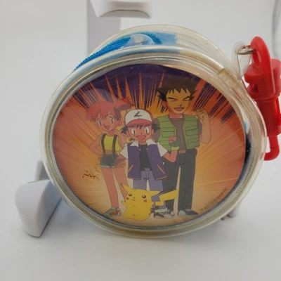 Nintendo Pokemon Playing Card Deck w/ Round Zip Case & Red Clip Lanyard 1999 - Image 1 of 4