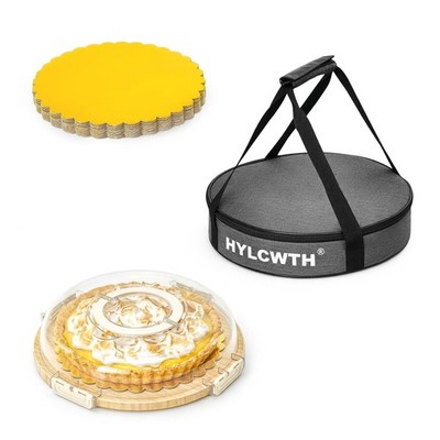 Pie Carrier with Lid and Handle, Reusable Pie Container for 10 Inch Round Pie...