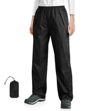 ,Packable Rain Pants for Women Waterproof Pants Lightweight Rain Over Pants O...