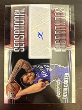 2024-25 Prizm Black Devin Carter Sensational Signatures RC Auto #SS-DEV Kings
