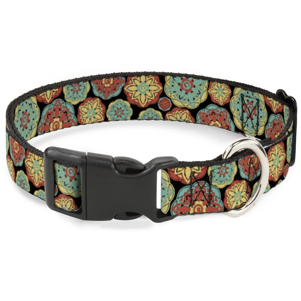 Plastic Clip Collar Boho Starburst Black/Yellow/Turquoise/Orange NAR (US IMPORT)