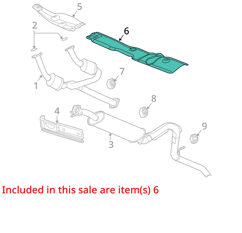 2003-2006 GMC CHEVROLET TRAILBLAZER EXT ENVOY XL SHIELD EXH MUFF HT 15821716 NEW - Image 2 of 3