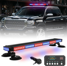 28.4 80 Led Roof Top Police Lights Red Blue Police Light Bar Emergency Strobe W
