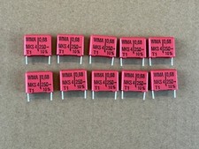 10 New .68 uF 250V Wima MKS Film Capacitors for Stereo Rebuilds 15mm Pitch Qty 