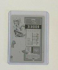 2020 Panini Contenders Optic Denzel Mimms RC Printing Plate True 1/1 RC #71 Jets