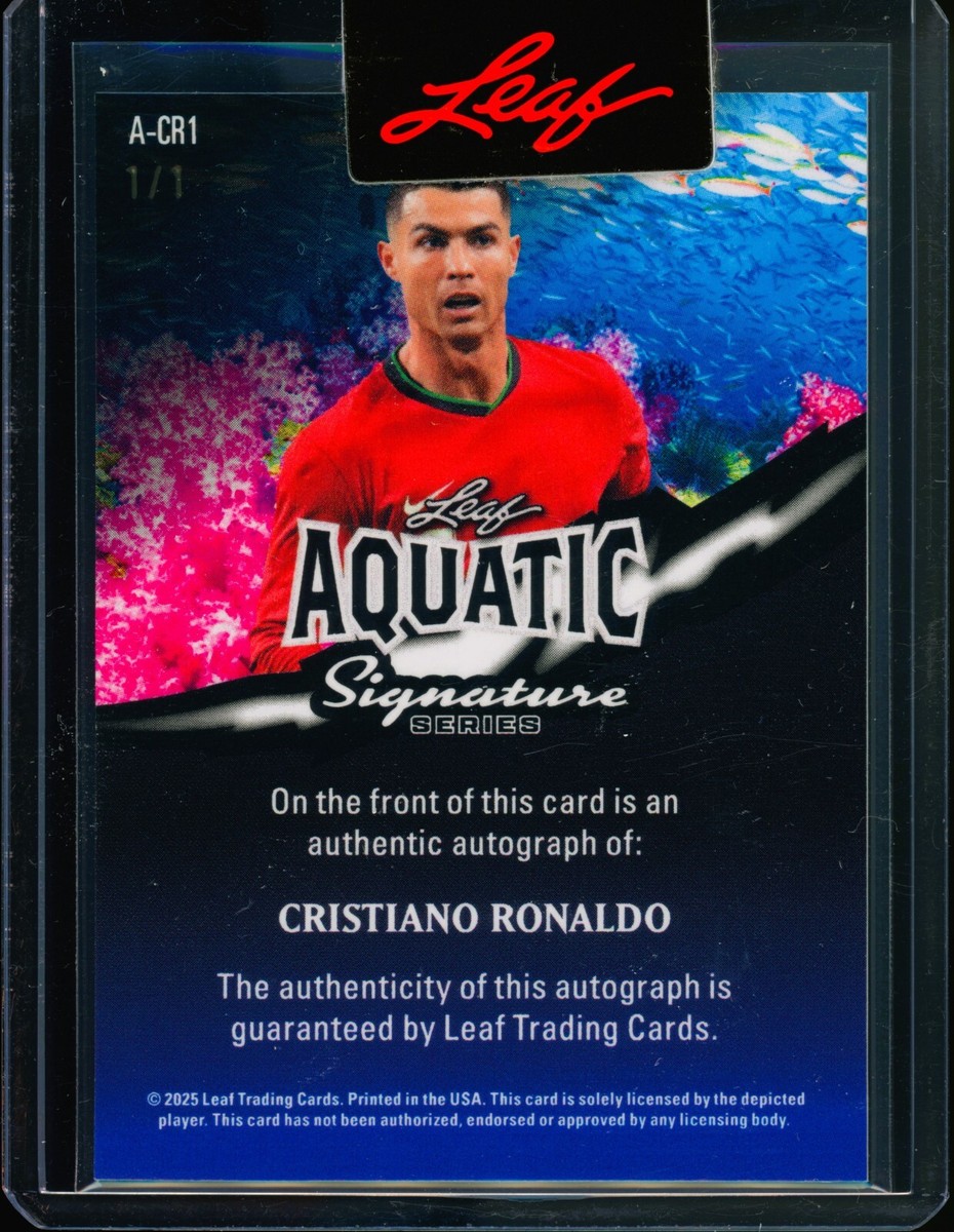 2025 Leaf Signature Series Cristiano Ronaldo (1/1) Aquatic Auto