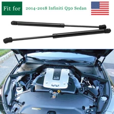 2Pc Front Hood Gas Struts Lift Support Shocks Spring for Infiniti Q50 2014-2018 